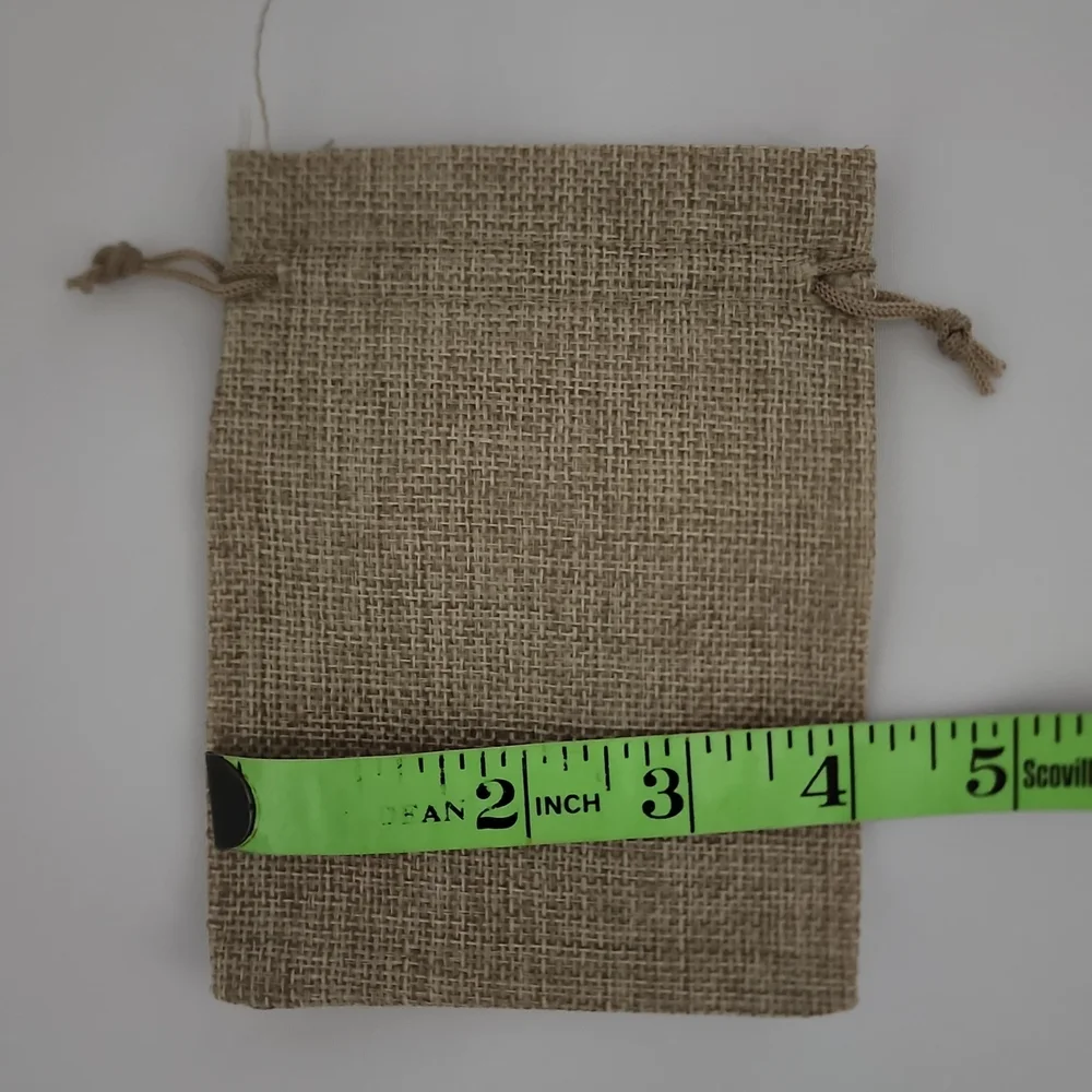 10 Pack- Halloween Burlap Gift Bag w/drawstring, RIP Design